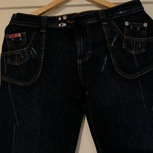 D&G Dolce&Gabbana Bootcut Distressed Denim Jeans Sz 30